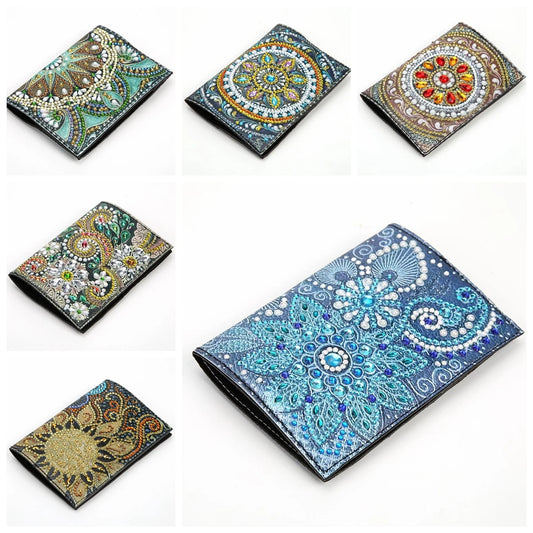 Diamond Painting Paspoort mapje Mandala PU leer houder