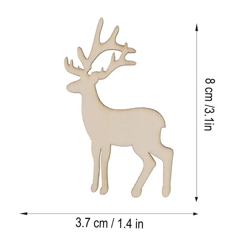 Houten figuur om zelf te kleuren/schilderen – rendier kerstdecoratie