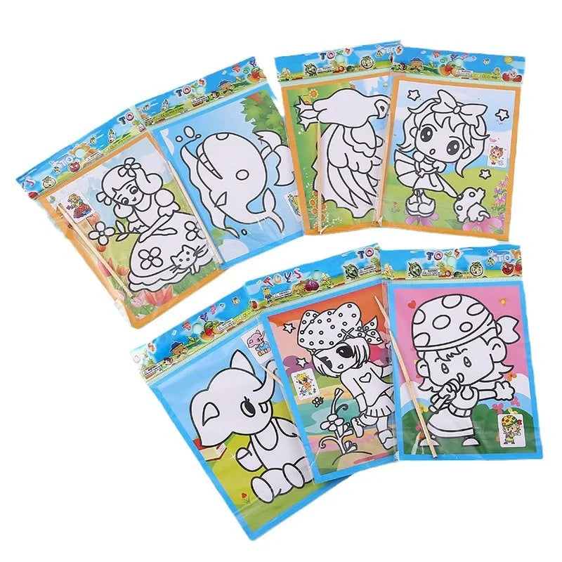 Krastekeningen set magisch tekenpapier met pen voor kinderen