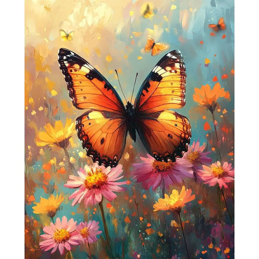 Diamond Painting Dieren - Vlinder - rond of vierkant | Kleurrijk Ontwerp - DZDP83034