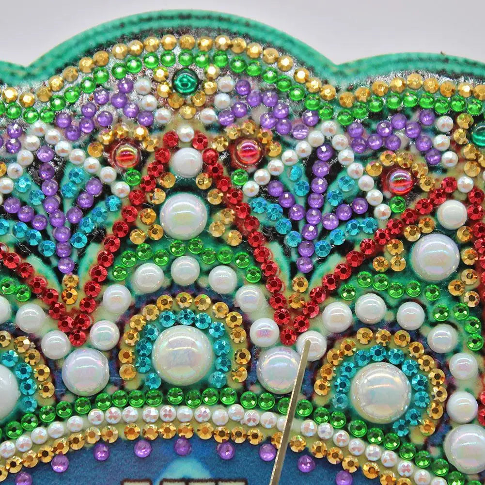 Diamond Painting Klok Mandala met Luminous Effect – Wanddecoratie & Cadeau