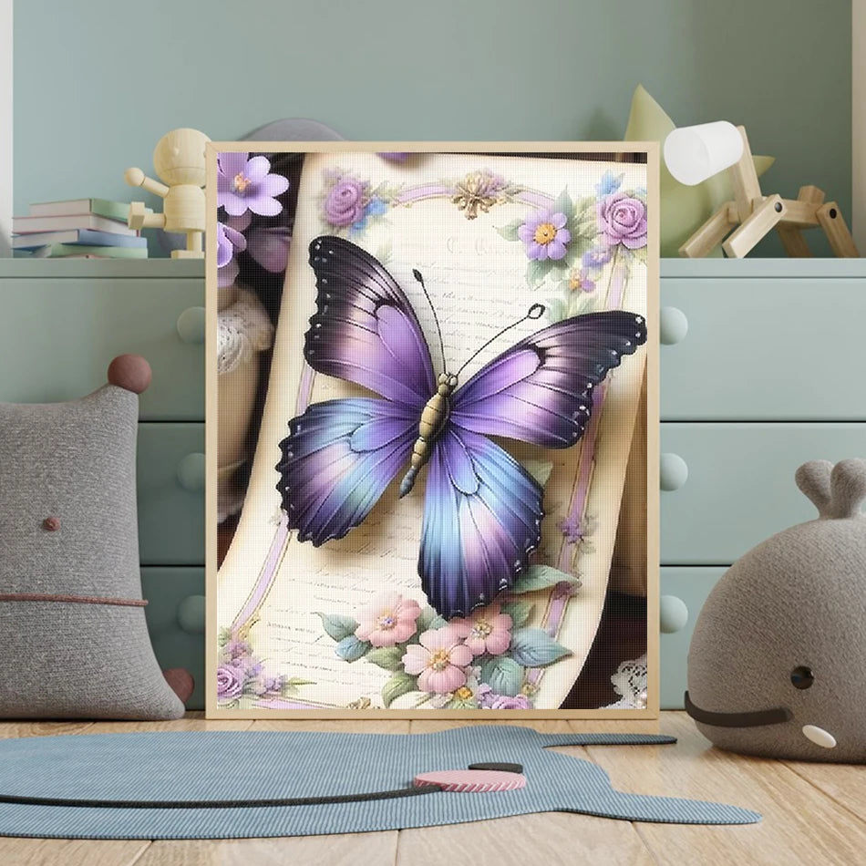 Diamond Painting Dieren - Vlinder - rond of vierkant | Kleurrijk Ontwerp - DZDP69558