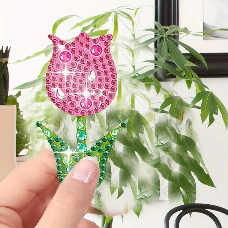 Diamond Painting Magneten met kleurrijke tulpen voor koelkast