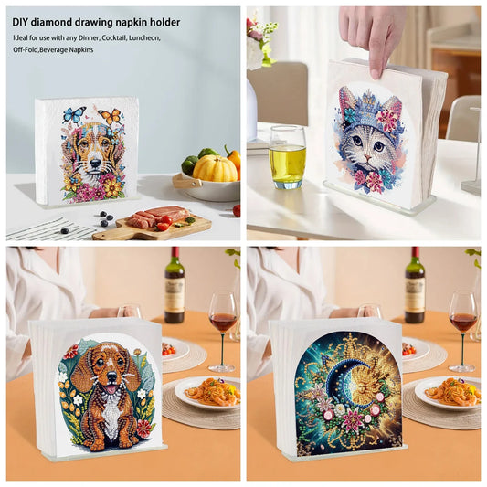 Diamond Painting Servettenhouder - Dubbelzijdig Acryl Standaard