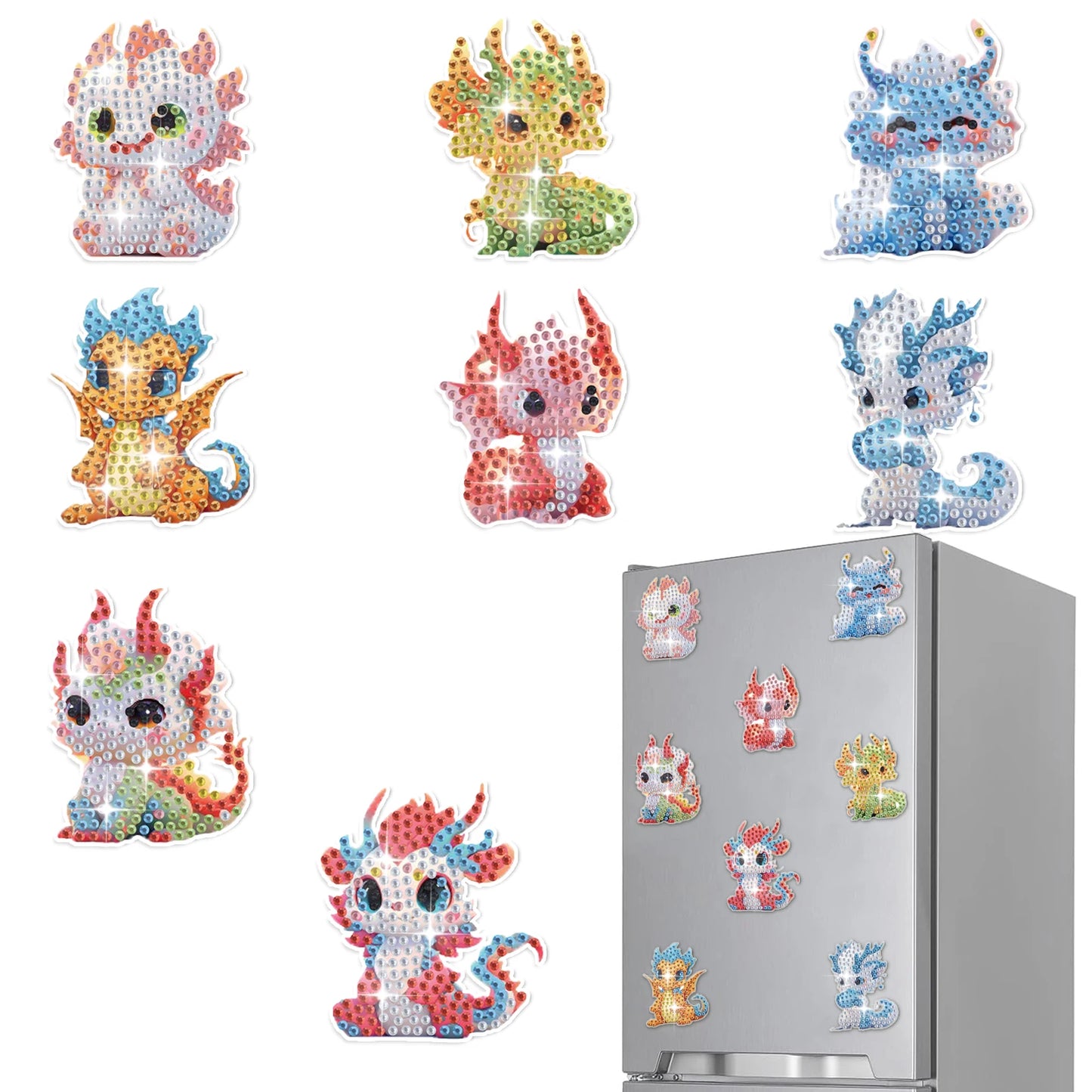 Diamond Painting Magneten – Set van 8 voor Koelkast