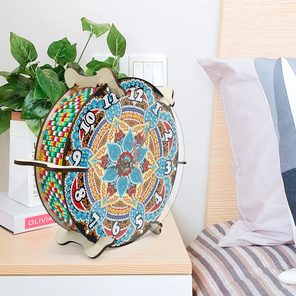 Diamond Painting Klok Mandala Crystal Art Mozaïek Wanddecoratie