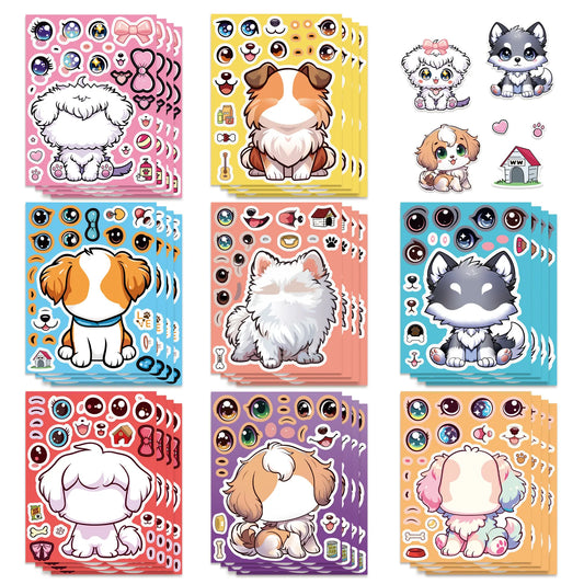 Sticker pret – Schattige cartoon hond stickers voor eindeloos plakplezier