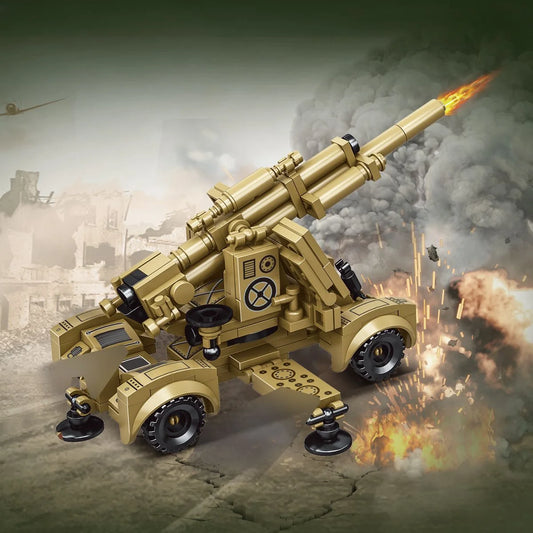 Bouwpakket Militair voertuig – WW2 Stijl - Anti-aircraft gun