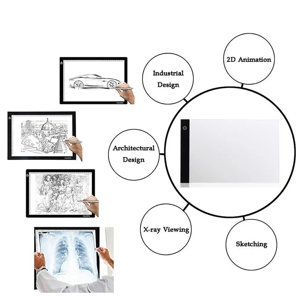 Diamond Painting Lightpad LED Tekenbord A3 A4 A5 – Lichttafel voor Traceren & Tekenen