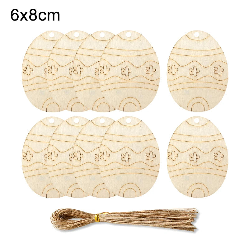 Houten Paas figuur om zelf te kleuren/schilderen – Houten eieren set