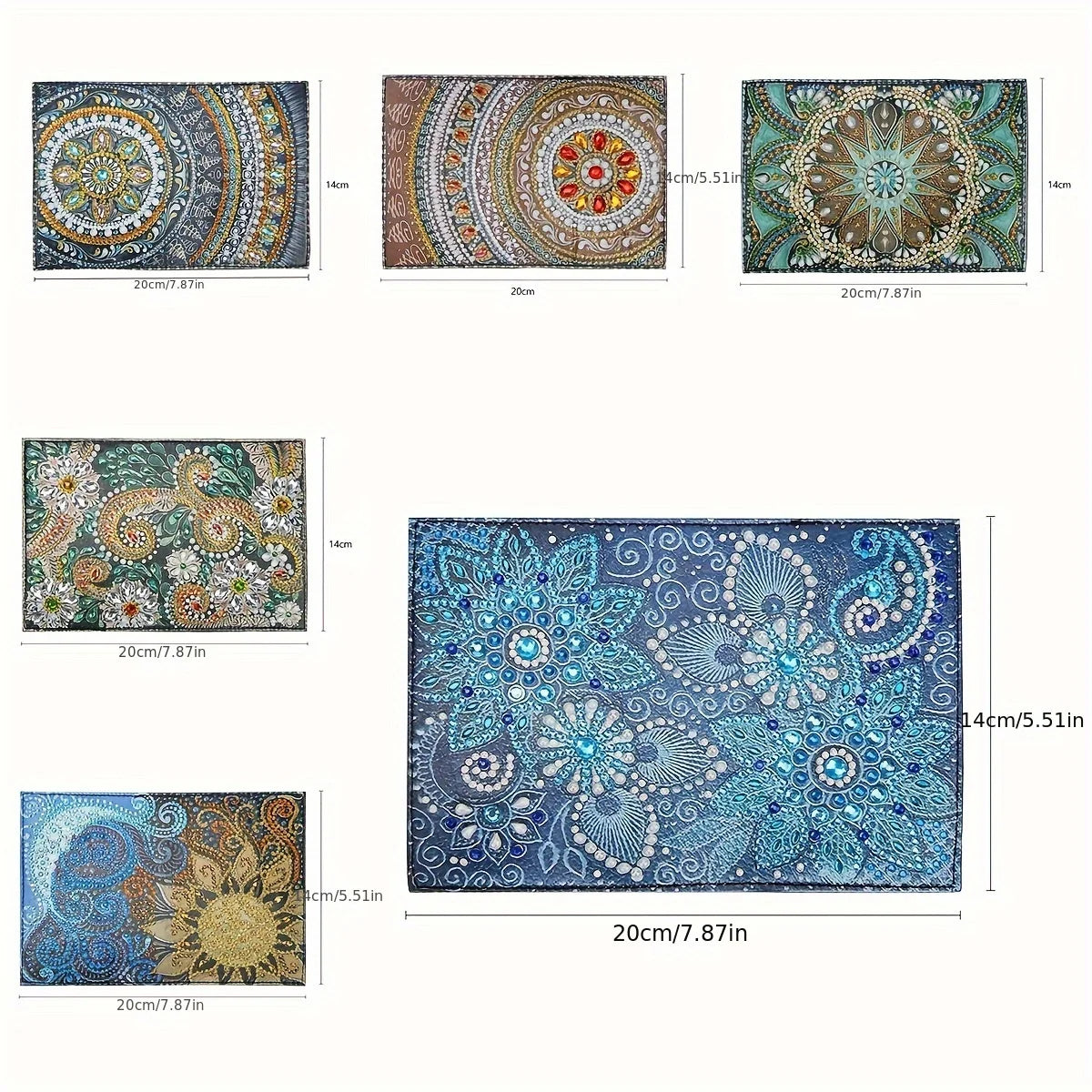 Diamond Painting Paspoort mapje Mandala PU leer houder