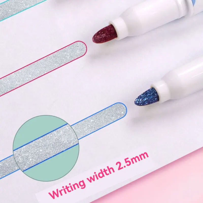 Stiften set Dubbele Lijn Outline Art Pens 8, 12 of 24 Kleuren