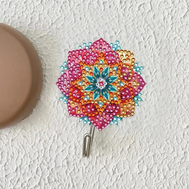 Diamond Painting Kapstok/Sleutelrek Mandala Set met Sleutelhaken