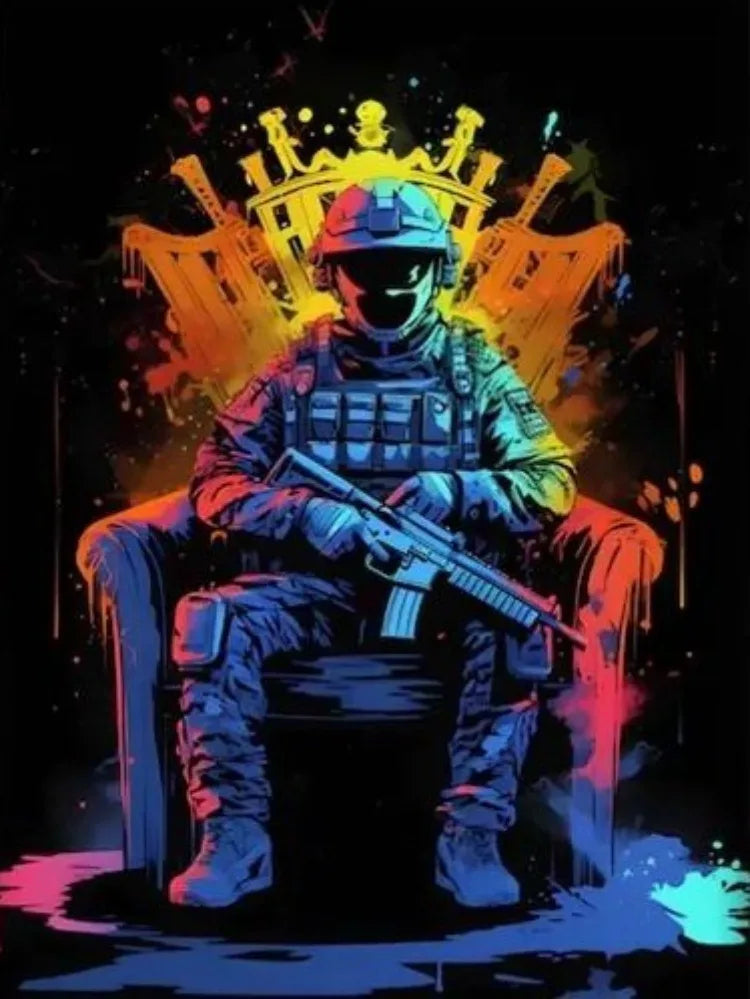 AB Diamond Painting op canvas - Fairy Dust Neon Game Controller