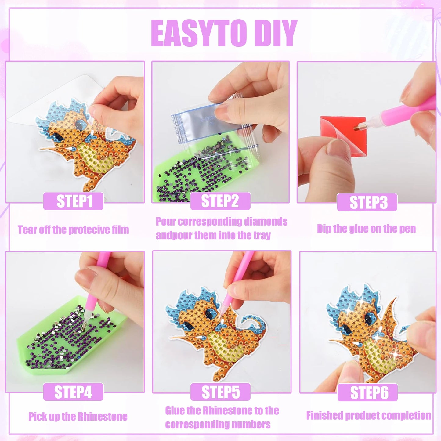 Diamond Painting Magneten – Set van 8 voor Koelkast