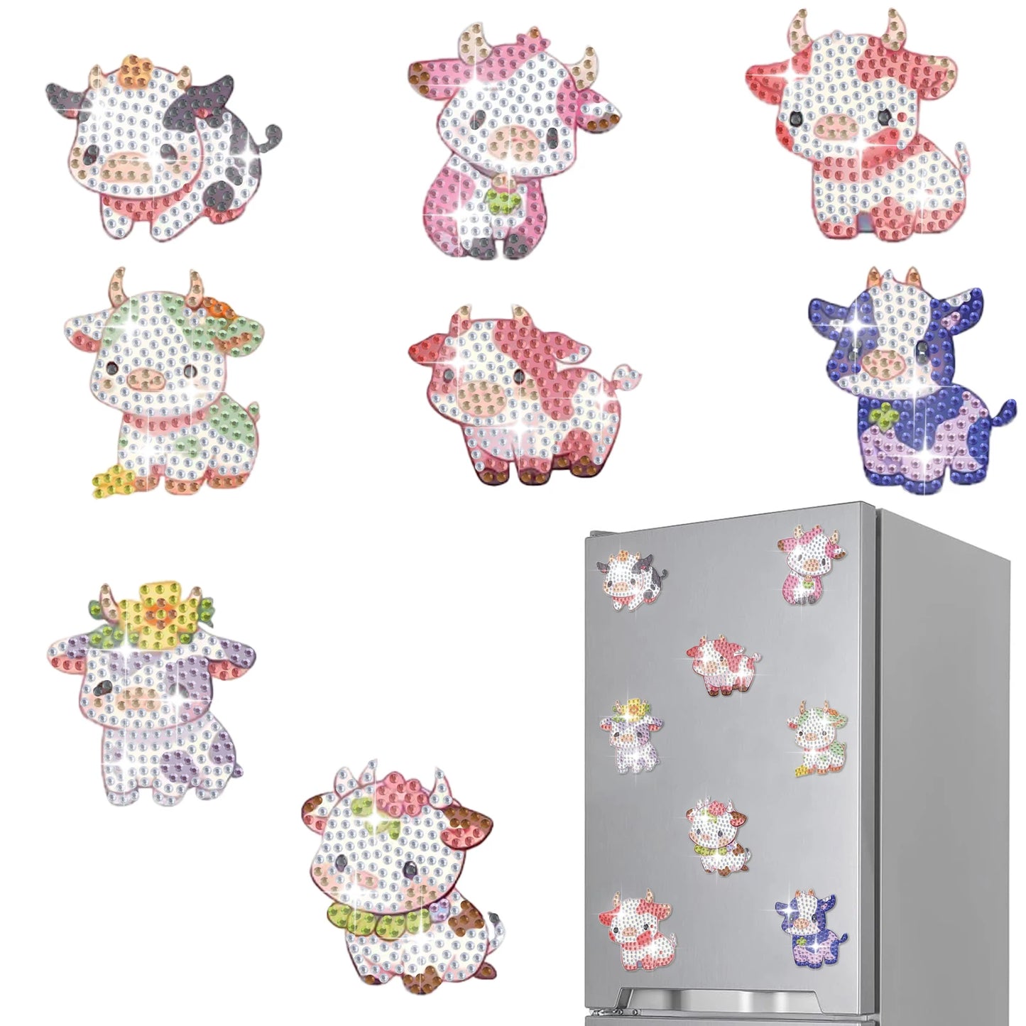 Diamond Painting Magneten – Set van 8 voor Koelkast