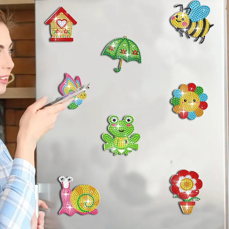 Diamond Painting Magneten Bloemen en Dieren voor Koelkast