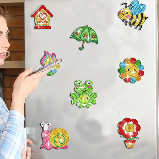 Diamond Painting Magneten Bloemen en Dieren voor Koelkast