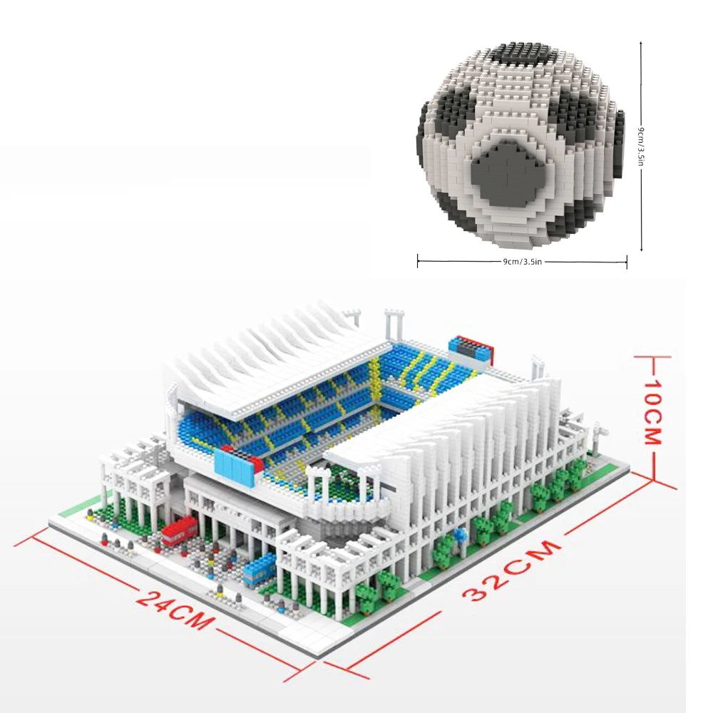 Bouwpakket gebouwen - Voetbalstadion met micro bouwstenen - Malaga Style Stadium