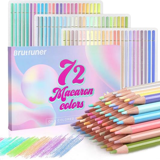 Potloden set Macaron Pastel Kleurpotloden Soft Core 12, 24, 50 of 72 stuks