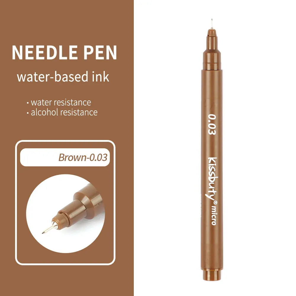 Stiften set Pigma Micron fineliners zwart/bruin met diverse puntdiktes