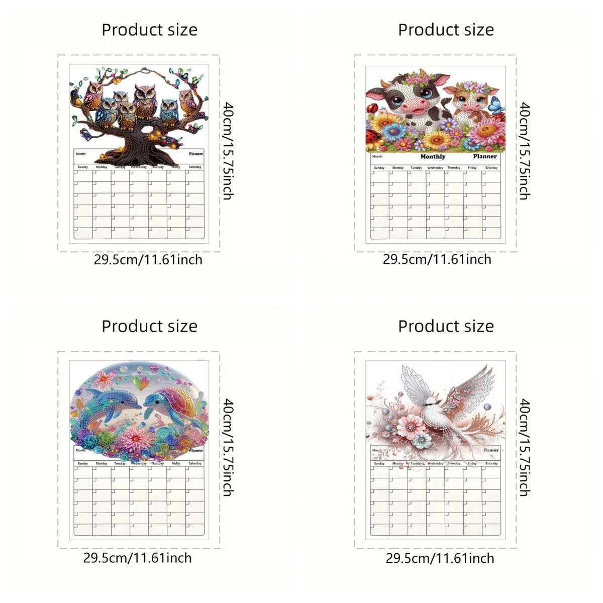 Diamond Painting Kalender met Magnetisch Whiteboard en Markerset voor Beginners