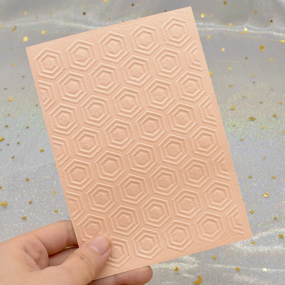 Embossing folder honingraatpatroon 3D voor kaarten en scrapbooking