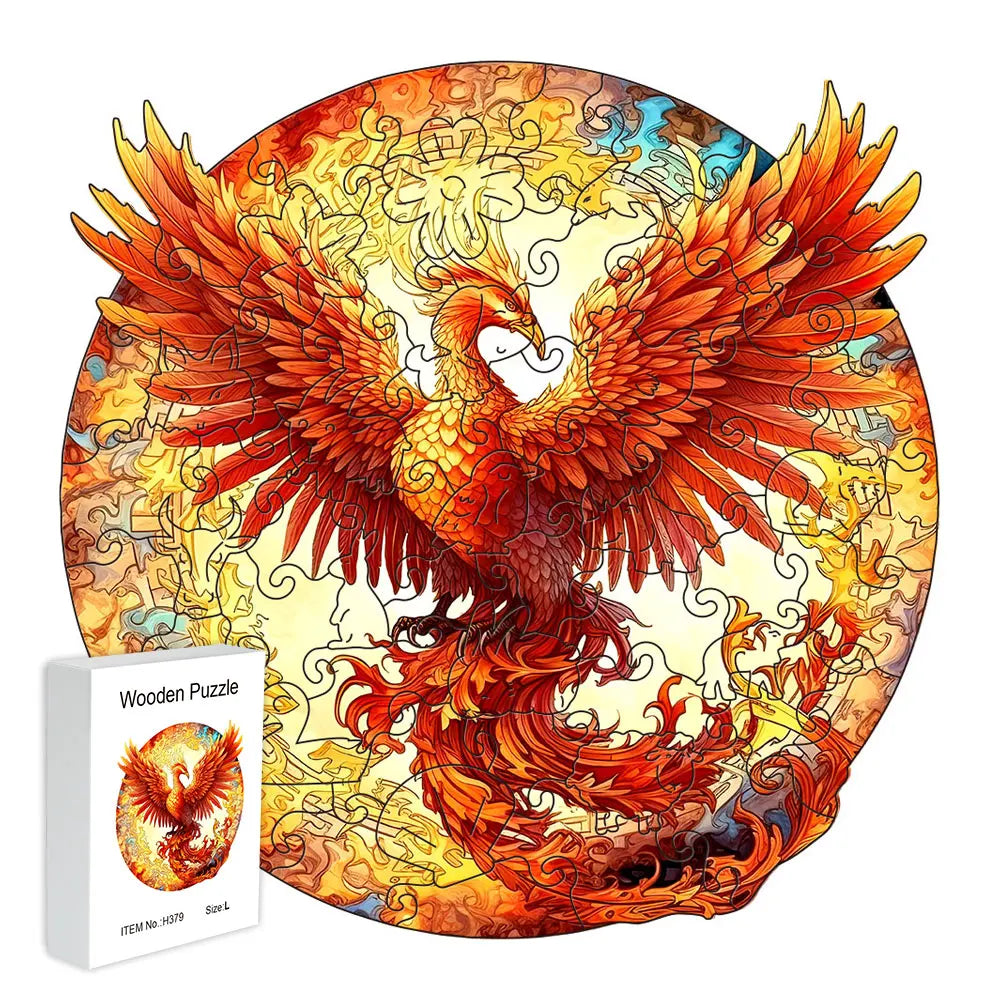 Houten figuren puzzel Phoenix – Delicate Gratitude in luxe geschenkdoos