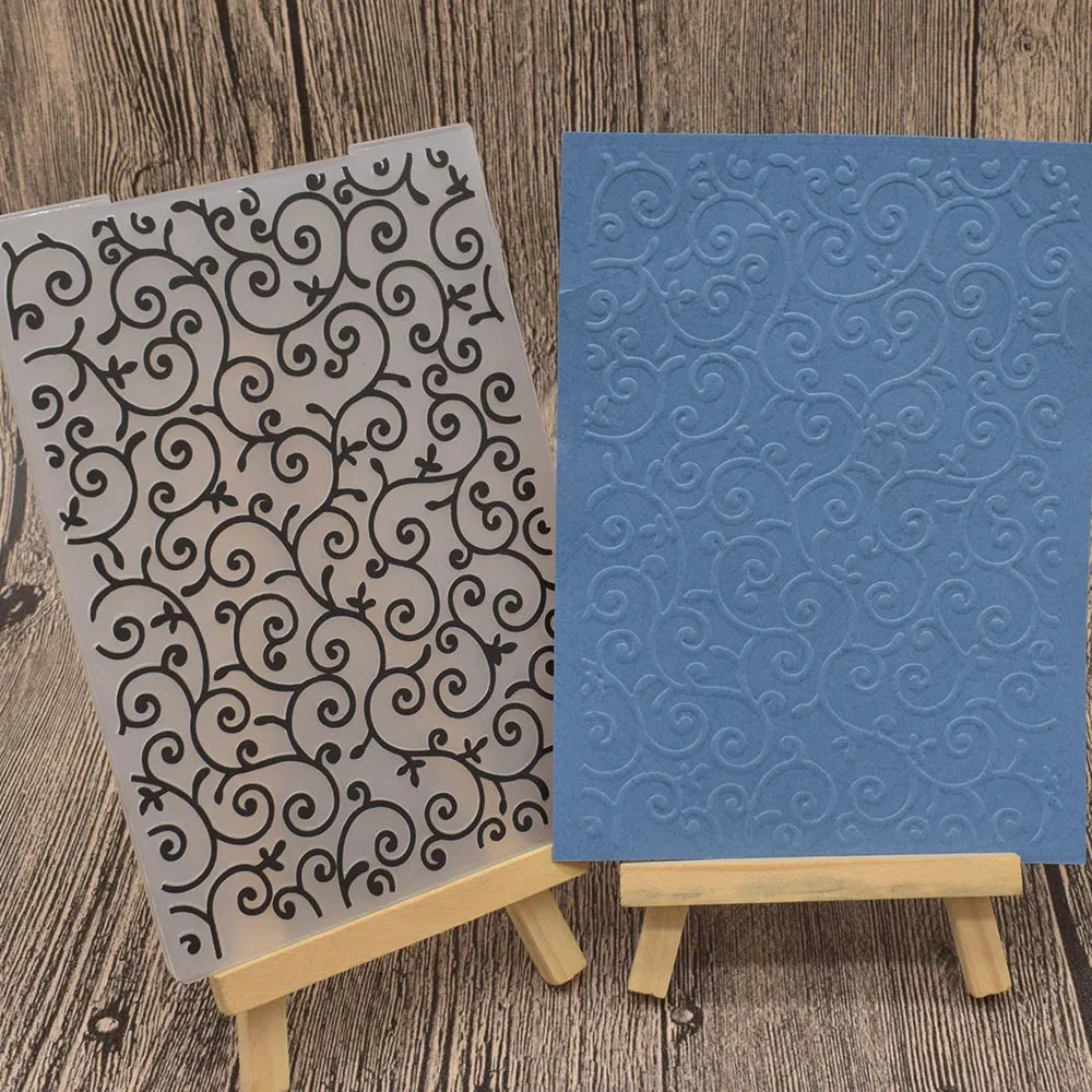 Embossing folder met hart, bloemen en bladeren - 14,8x10,5 cm