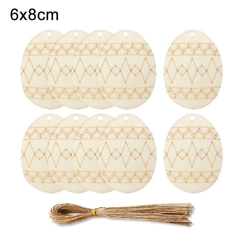 Houten Paas figuur om zelf te kleuren/schilderen – Houten eieren set