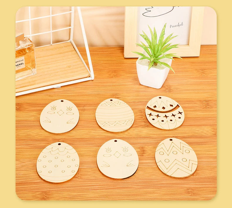 Houten Paas figuur om zelf te kleuren/schilderen – Houten eieren set