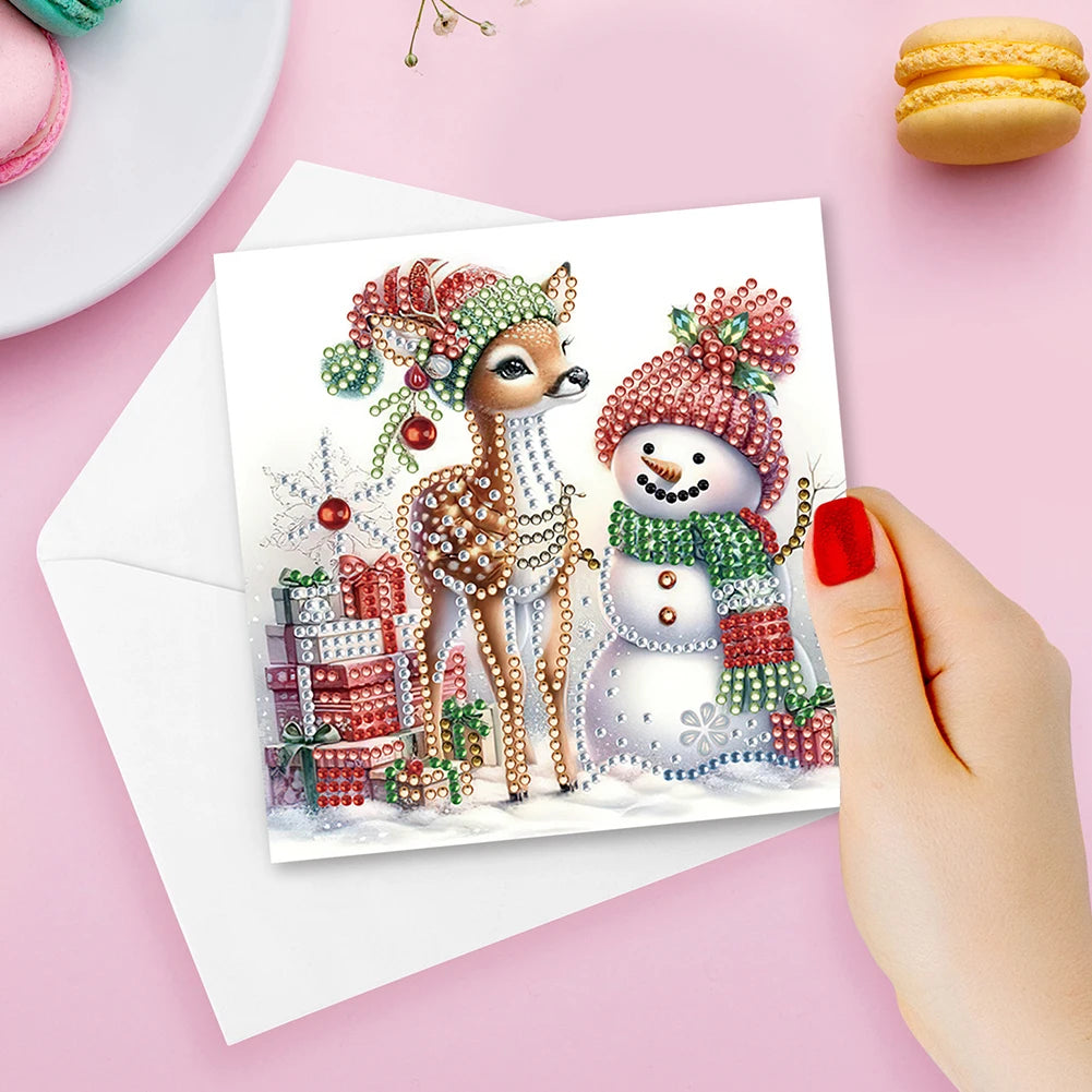 Diamond Painting Kerstkaarten set – 6/12 stuks met Kerst design