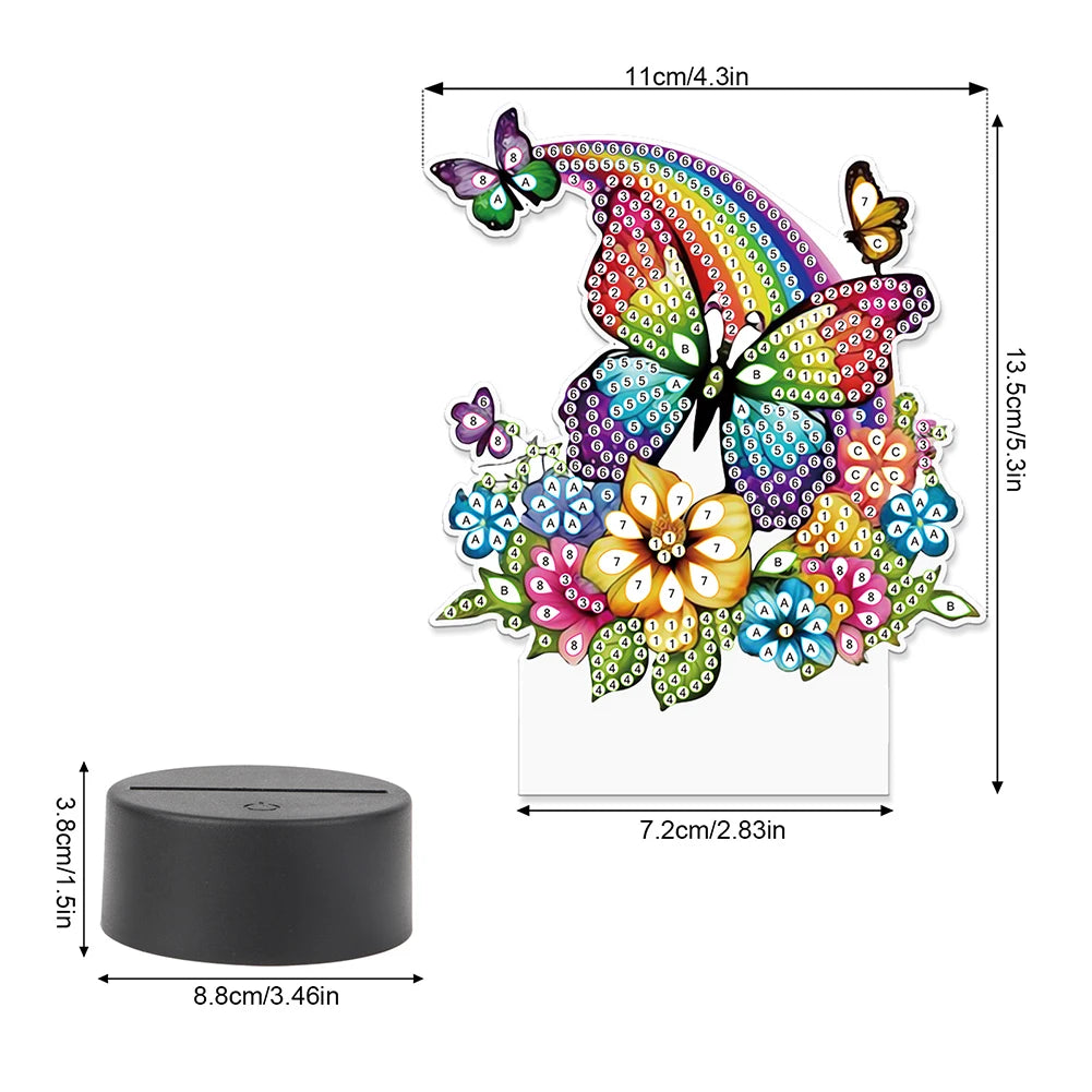 Diamond Painting Lamp met LED Verlichting – Creatieve Tafellamp met Steentjes en Uniek Design