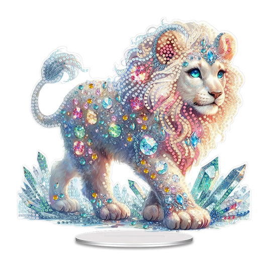 Diamond Painting Tafelornament Acryl Decoratie Set voor Beginners en Volwassenen - Leeuw