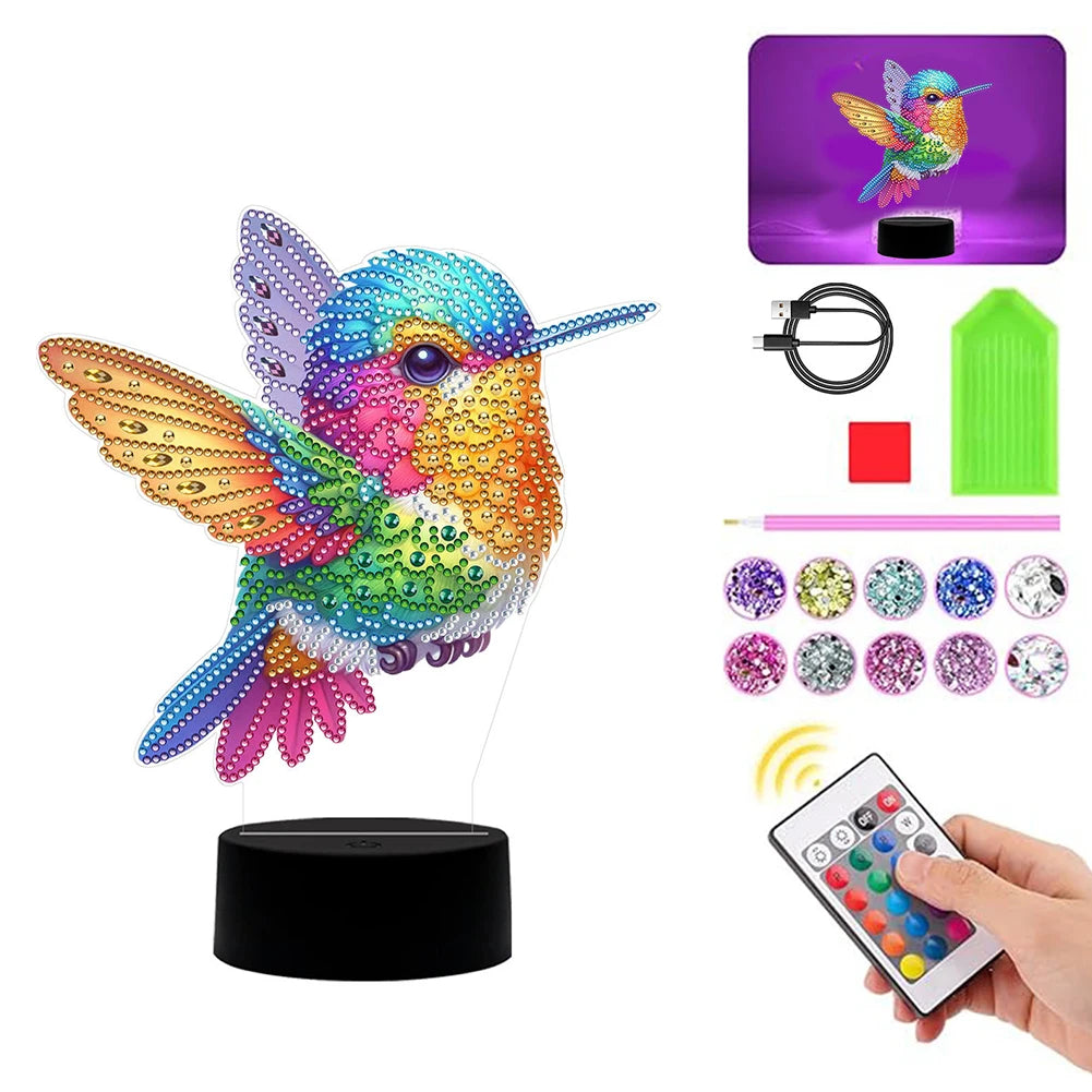 Diamond Painting Lamp Dieren LED Tafellamp voor Slaapkamer en Woonruimte