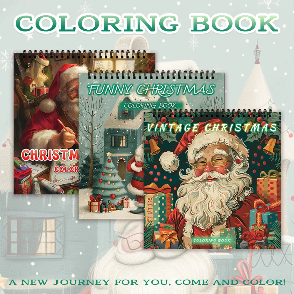 Kleurboek voor volwassenen – Vintage kerstdesigns, 30 vellen