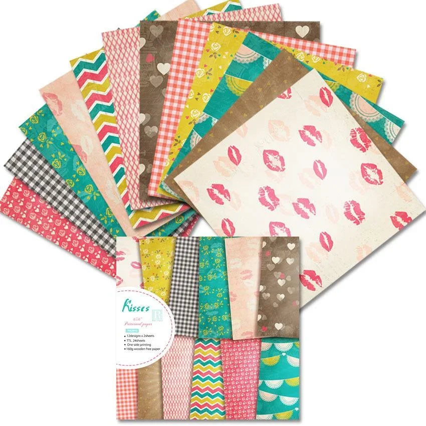 Papier voor kaarten maken of scrapbook Sweet Love dieren 15,24 cm