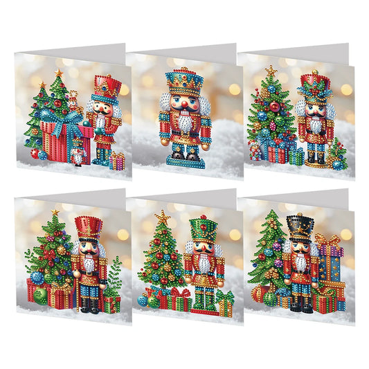 Diamond Painting Kerstkaarten set – 6 stuks creatieve kerstkaarten maken - HK060