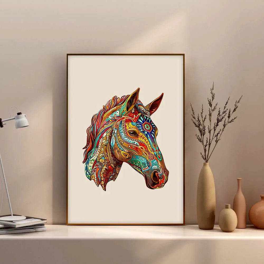 Houten figuren puzzel paard – uniek design in geschenkdoos