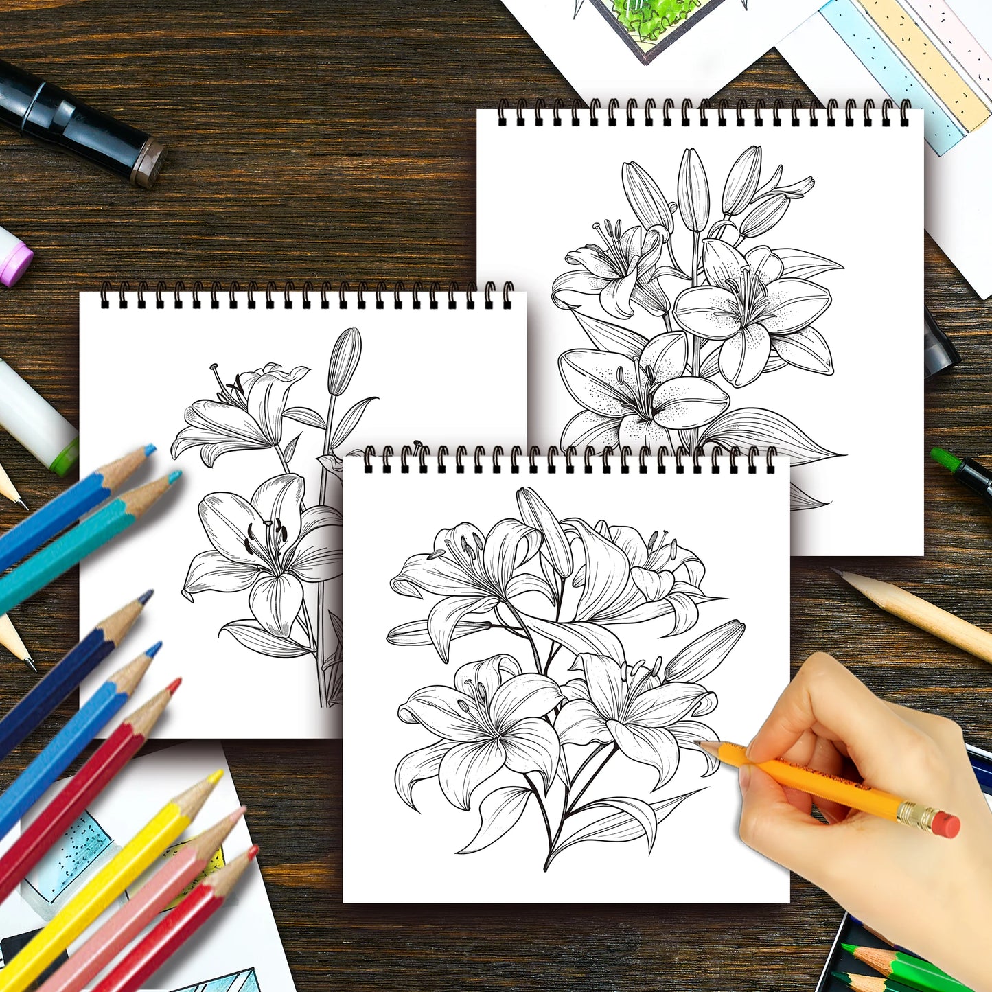 Kleurboek voor volwassenen en tieners – Spiraalontwerp met dik papier voor ontspanning en creativiteit