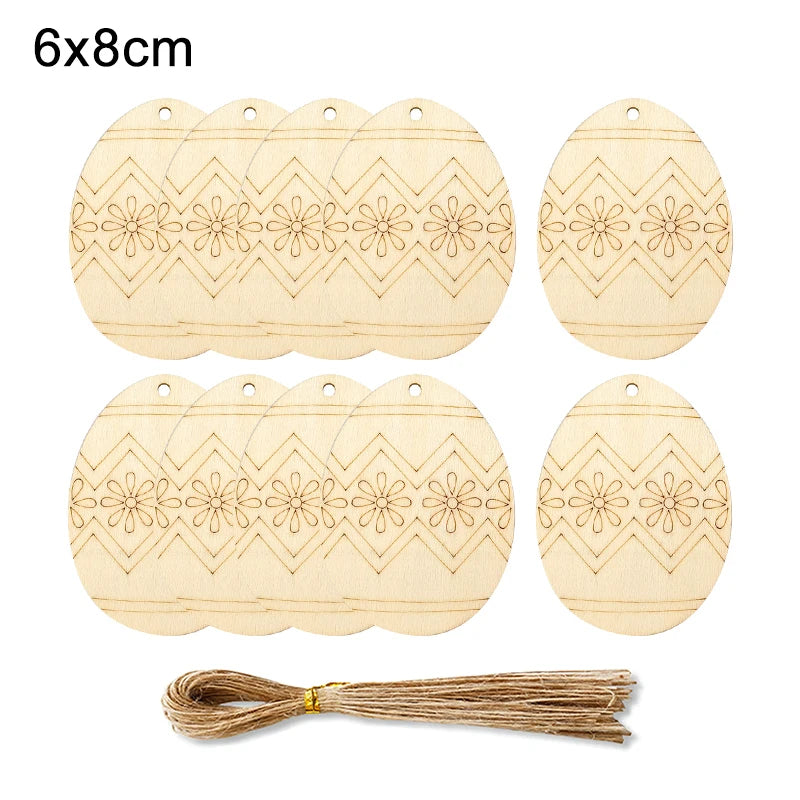 Houten Paas figuur om zelf te kleuren/schilderen – Houten eieren set