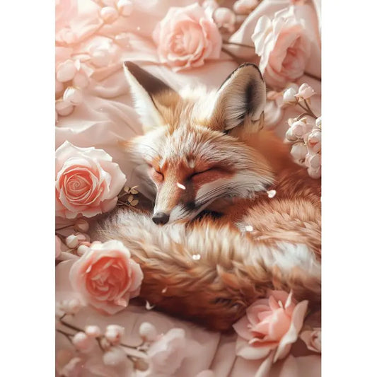 Schilderen op nummer Dieren - Schattig vosje op canvas met of zonder frame - 9958305