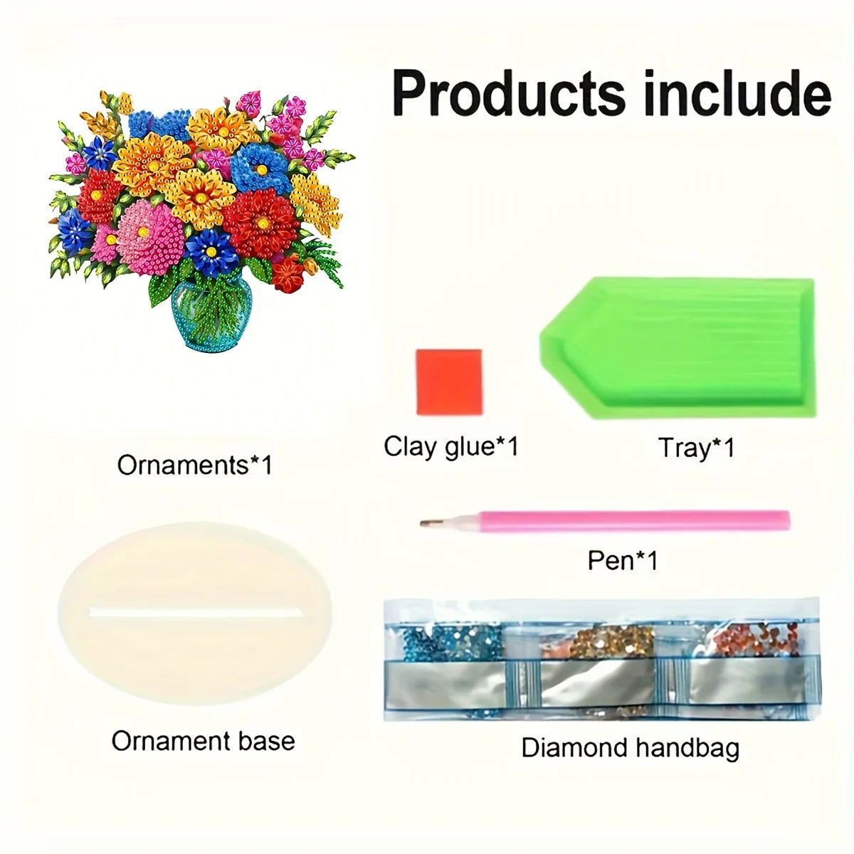 Diamond Painting Tafelornament Bloemmotief Decoratief