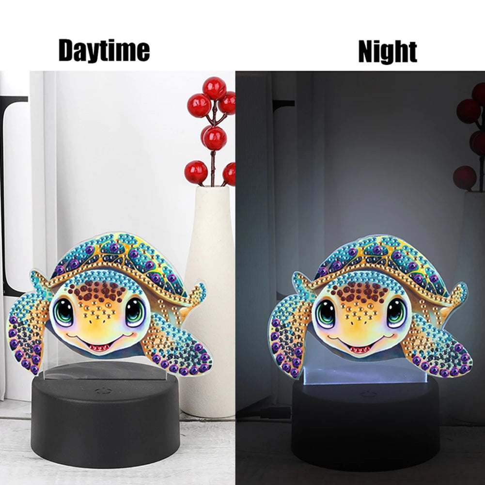 Diamond Painting Lamp met LED Verlichting – Creatieve Tafellamp met Steentjes en Uniek Design