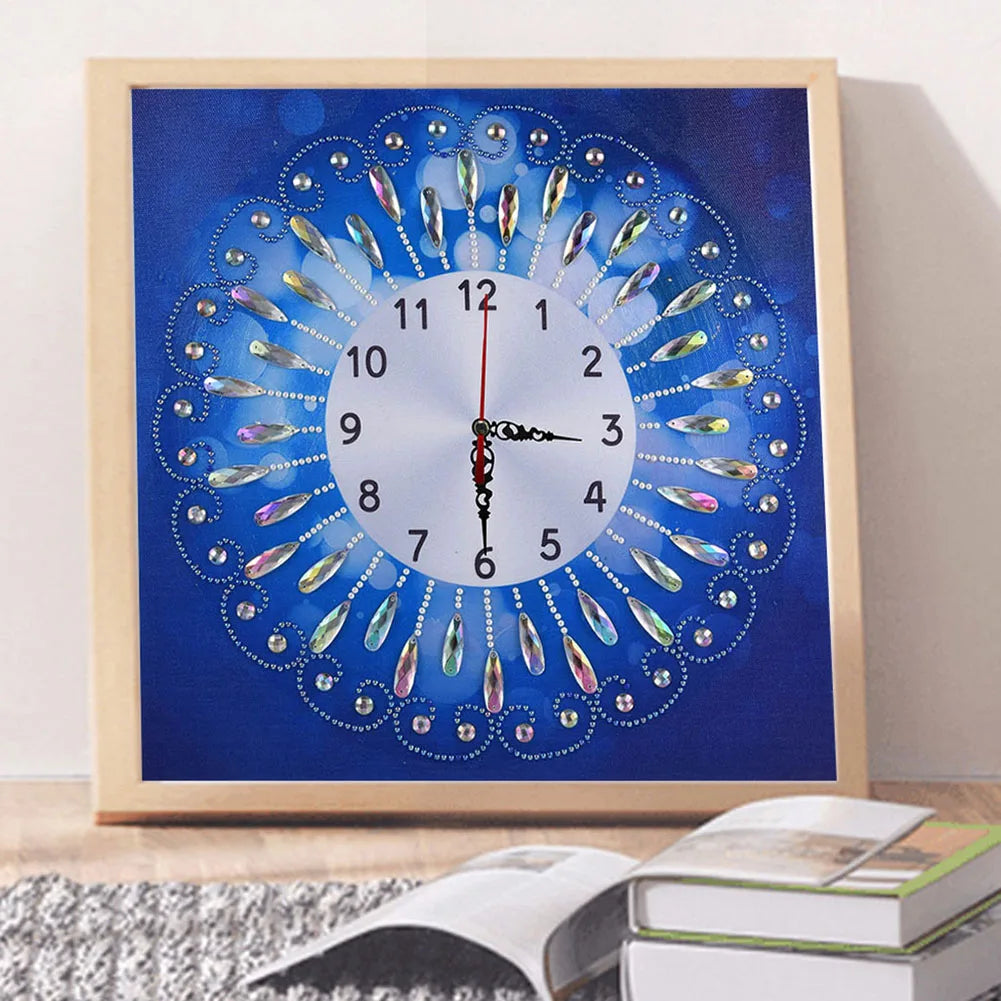 Diamond Painting Klok Pauw 35x35cm Speciale Steentjes Wanddecoratie