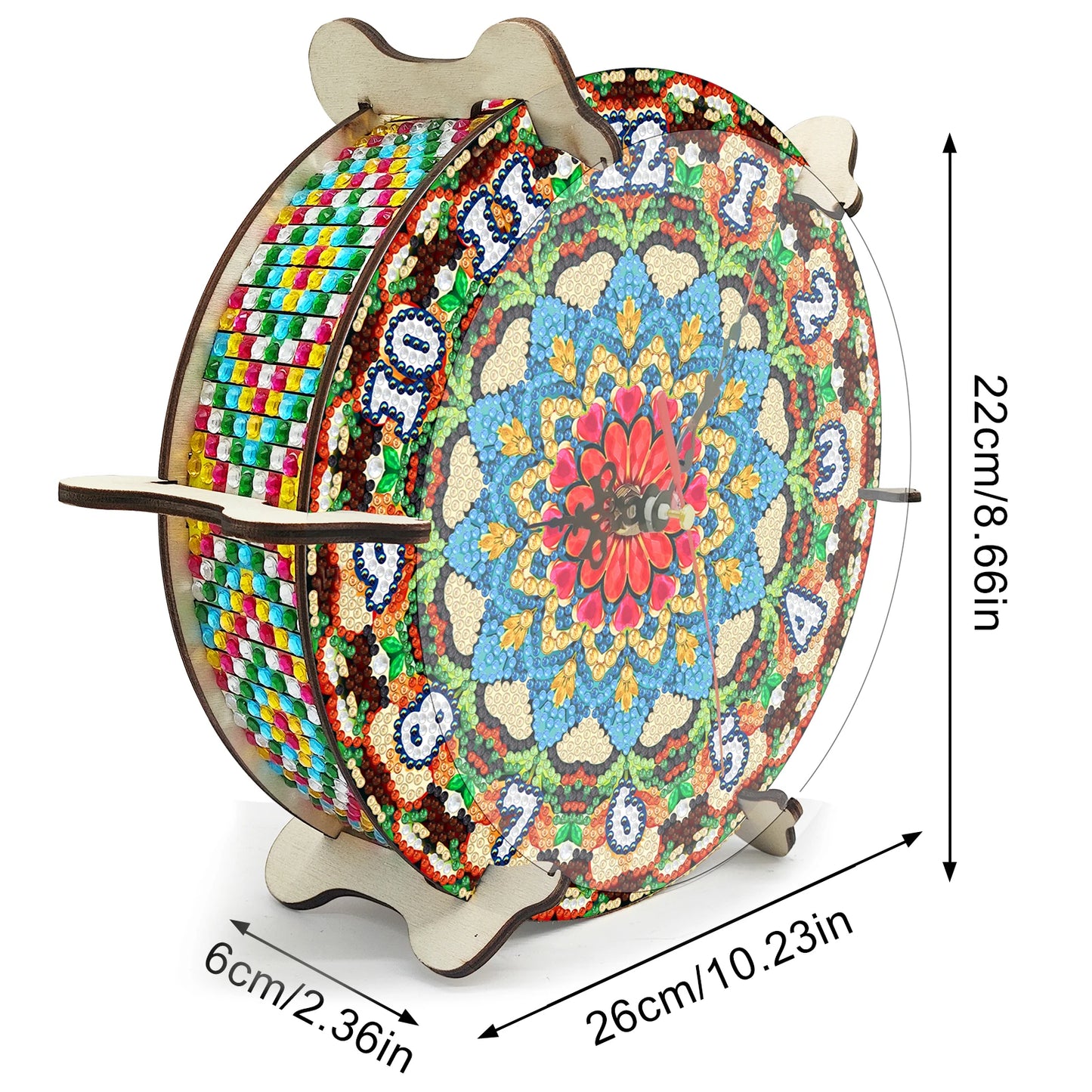 Diamond Painting Klok Mandala Crystal Art Mozaïek Wanddecoratie
