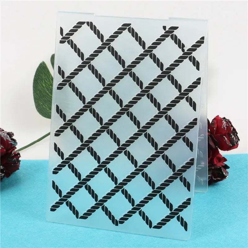 Embossing folder Raster patroon voor kaarten en scrapbooking