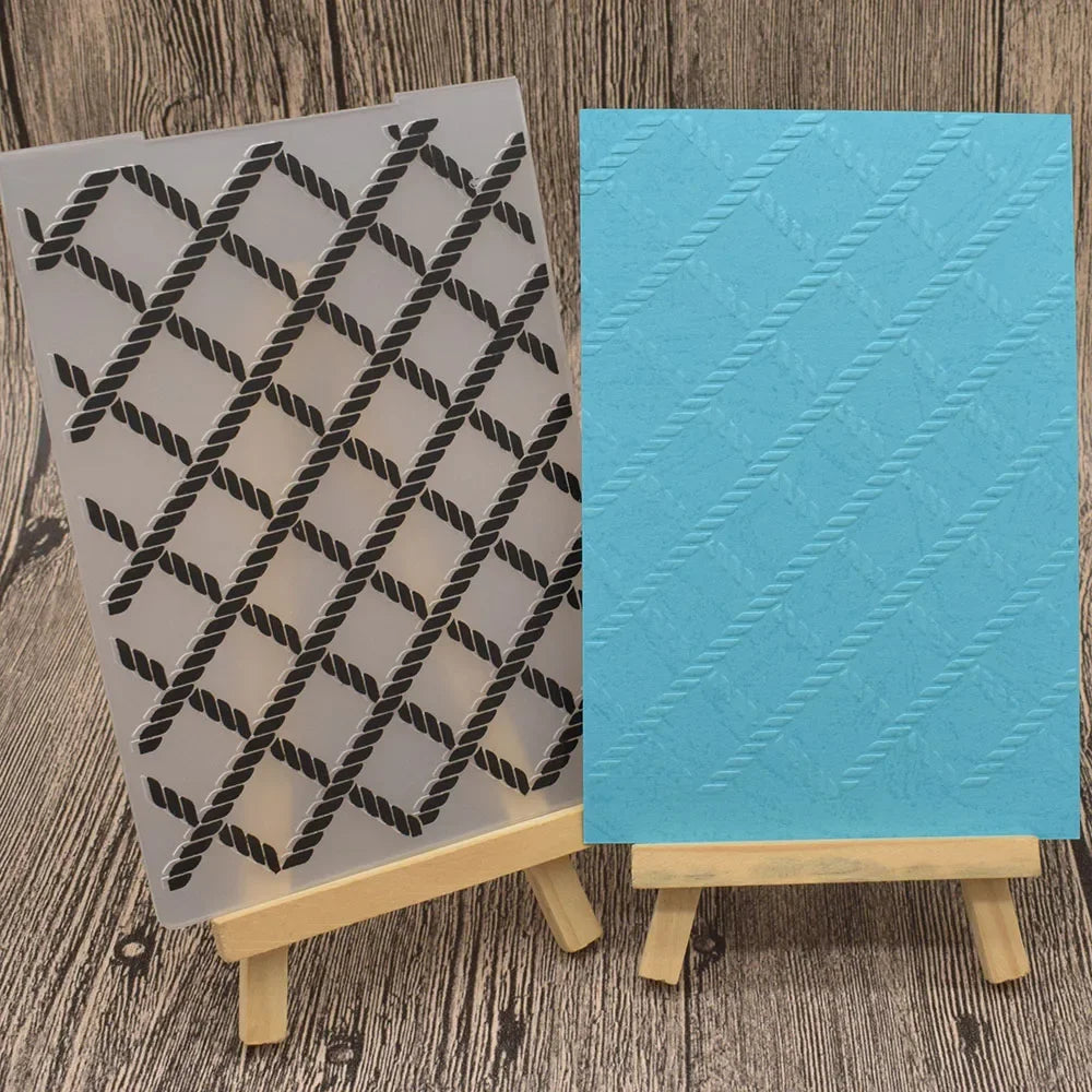 Embossing folder Raster patroon voor kaarten en scrapbooking