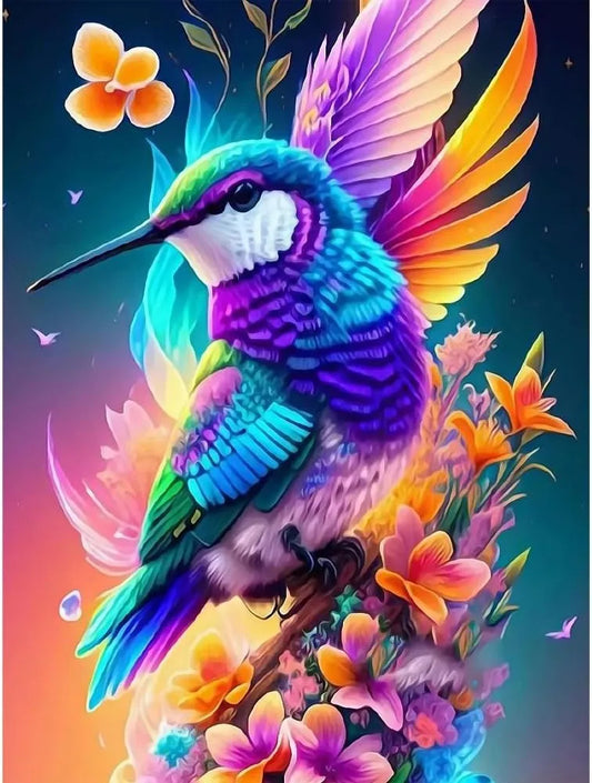 Diamond Painting Dieren - Kleurrijk Dier 30x40 cm Rond - Vogel