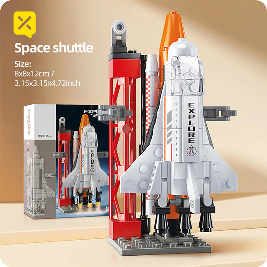Bouwpakket Raket Lanceerbasis – 133-delige Ruimtevaart Modelset
